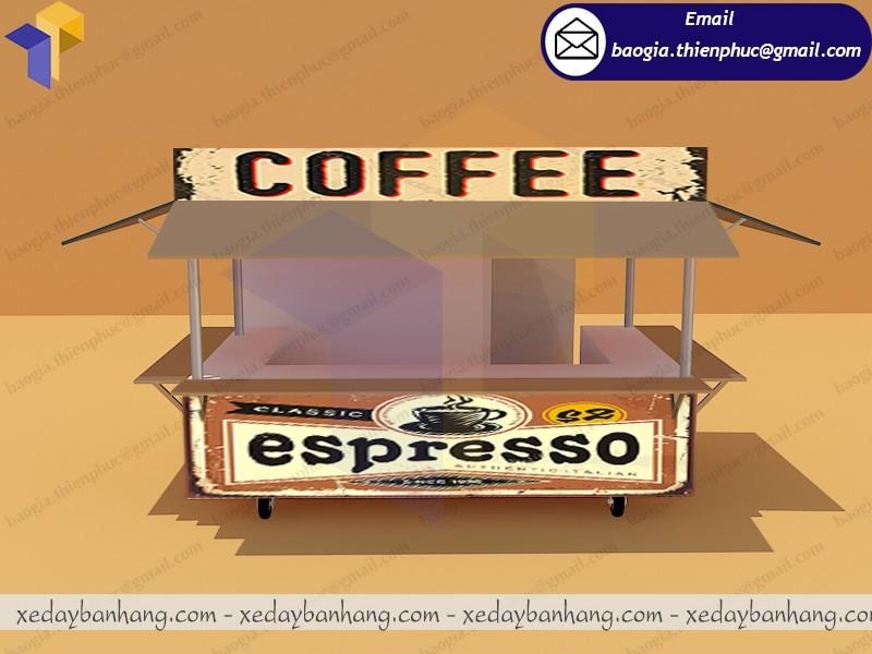 Báo giá xe kiot bán cà phê sản xuất tại xưởng Thiên Phúc